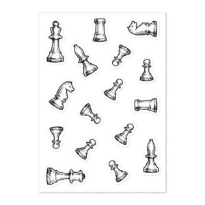 Sketch Chess Sticker Sheet