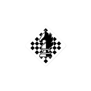 Knight On Chessboard Sticker